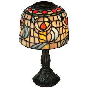 Tiffany Rosebud - 1 Light Candle Lamp