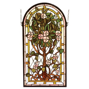 Arched Tree Of Life - 15 X 29 Inch Stained Glass Window