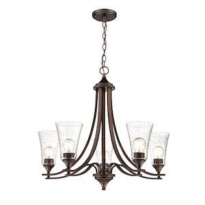 Natalie - 5 Light Chandelier-25.5 Inches Tall and 27.75 Inches Wide