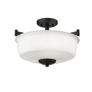 Burbank - 3 Light Semi-Flush Mount-11 Inches Tall and 17 Inches Wide - 1219693