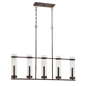 Milan - 5 Light Chandelier-55.5 Inches Tall and 40 Inches Wide