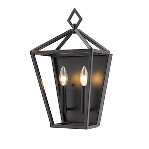2 Light Wall Sconce-17.5 Inches Tall and 10 Inches Wide