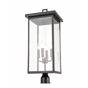 Barkeley - 4 Light Outdoor Post Lantern-30 Inches Tall and 11 Inches Wide