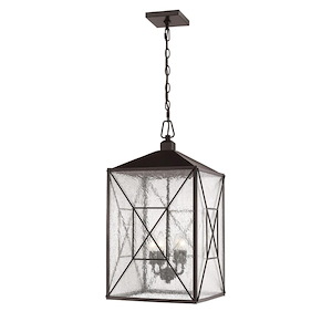 Caswell - 4 Light Outdoor Hanging Lantern-25 Inches Tall and 13.5 Inches Wide