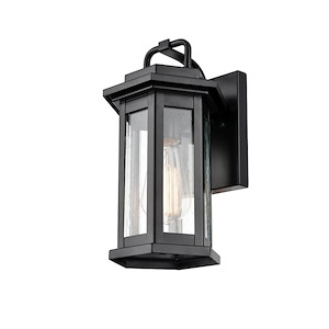 Ellis - 1 Light Outdoor Wall Bracket-12 Inches Tall and 7 Inches Wide