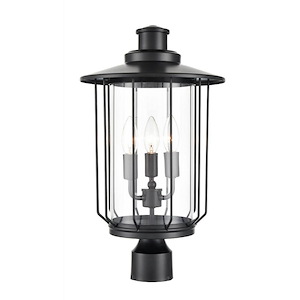 Belvoir - 3 Light Outdoor Post Lantern-15.5 Inches Tall and 11 Inches Wide - 1219428