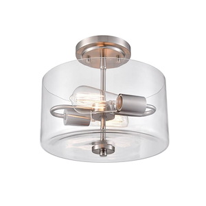 Verlana - 2 Light Semi-Flush Mount-10 Inches Tall and 11 Inches Wide