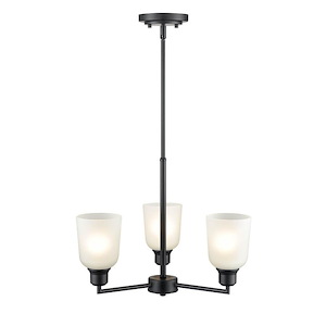 Amberle - 3 Light Chandelier-55.25 Inches Tall and 19.5 Inches Wide