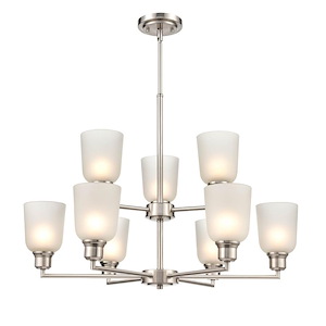 Amberle - 9 Light Chandelier-60 Inches Tall and 29.25 Inches Wide - 1219782