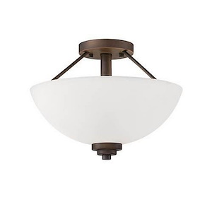 Durham - 2 Light Semi-Flush Mount-10.5 Inches Tall and 13.5 Inches Wide - 708283