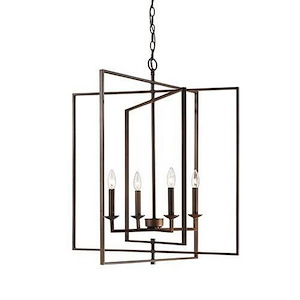 4 Light Pendant-31 Inches Tall and 26 Inches Wide