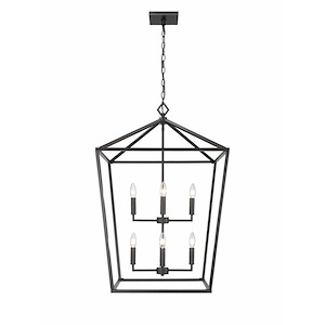 8 Light Pendant-36 Inches Tall and 24 Inches Wide