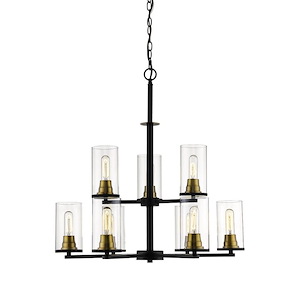 Burbank - 9 Light Chandelier-34.5 Inches Tall and 28.5 Inches Wide