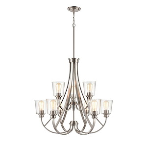 Forsyth - 9 Light Chandelier-78.25 Inches Tall and 29.25 Inches Wide