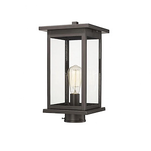 Bowton - 1 Light Outdoor Post Lantern-15.63 Inches Tall and 8.5 Inches Wide - 1276124