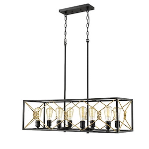 8 LightLinear Chandelier-46 Inches Tall and 34.75 Inches Wide