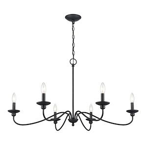 Delvona - 6 Light Chandelier-20.38 Inches Tall and 36.75 Inches Wide - 1062328