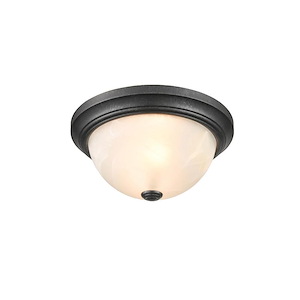 2 Light Flush Mount-5.5 Inches Tall and 11 Inches Wide