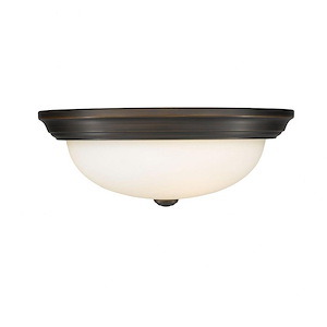 3 Light Flush Mount-5.62 Inches Tall and 15 Inches Wide