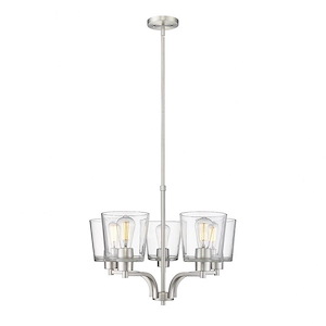 Evalon - 5 Light Chandelier-18 Inches Tall and 24 Inches Wide