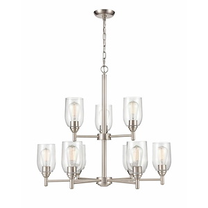 Arlett - 9 Light Chandelier-27.75 Inches Tall and 30 Inches Wide