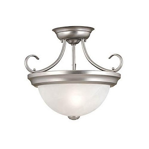 2 Light Flush Mount-11.5 Inches Tall and 13 Inches Wide