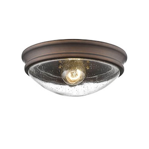 1 Light Flush Mount-4.5 Inches Tall and 10 Inches Wide