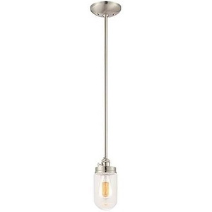 Neo-Industrial - 1 Light Mini Pendant-45.5 Inches Tall and 4.5 Inches Wide