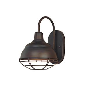Neo-Industrial - 1 Light Wall Sconce-11.5 Inches Tall and 8.25 Inches Wide - 708519