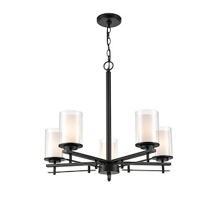 Huderson - 5 Light Chandelier-23 Inches Tall and 26 Inches Wide