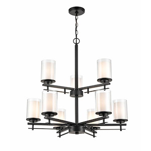 Huderson - 9 Light Chandelier-29 Inches Tall and 29 Inches Wide