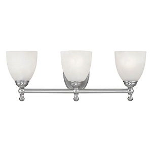 3 Light Bath Vanity-8 Inches Tall and 21.5 Inches Wide