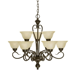 Devonshire - 9 Light Chandelier-28 Inches Tall and 29 Inches Wide - 1148365