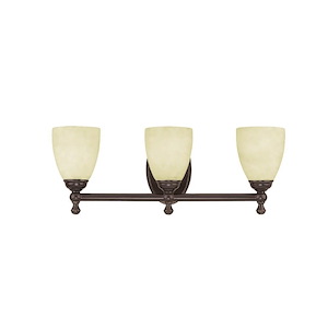 3 Light Bath Vanity-8 Inches Tall and 21.5 Inches Wide