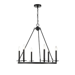 Florence - 6 Light Chandelier-25 Inches Tall and 26 Inches Wide