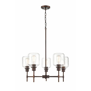 Asheville - 5 Light Chandelier-29.5 Inches Tall and 25.5 Inches Wide