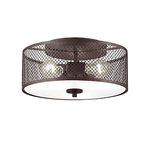 Akron - 3 Light Semi-Flush Mount-6.5 Inches Tall and 13 Inches Wide