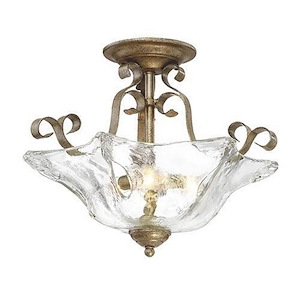 Chatsworth - 3 Light Semi-Flush Mount-14 Inches Tall and 18 Inches Wide - 1149566