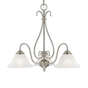 3 Light Chandelier-20 Inches Tall and 22.5 Inches Wide