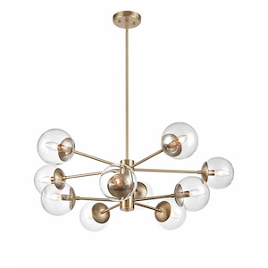 Avell - 10 Light Chandelier-11 Inches Tall and 36 Inches Wide - 1334001