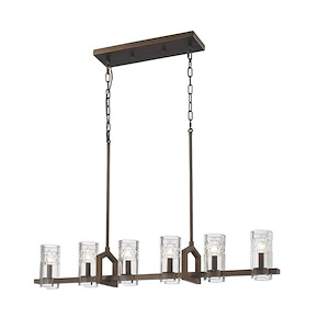 Tulsa - 6 Light Chandelier-54 Inches Tall and 44 Inches Wide