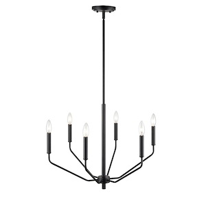 6 Light Chandelier-18.75 Inches Tall and 24 Inches Wide - 1334092