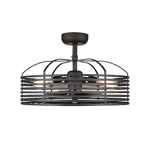 3 Light Fan Chandelier-9.5 Inches Tall and 23.63 Inches Wide