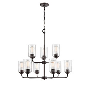 Moven - 9 Light Chandelier-26.75 Inches Tall and 28 Inches Wide - 1160474
