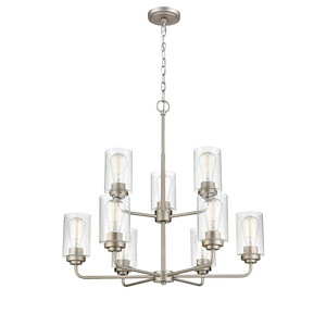 Moven - 9 Light Chandelier-26.75 Inches Tall and 28 Inches Wide