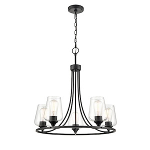 Ashford - 5 Light Chandelier-25 Inches Tall and 25 Inches Wide