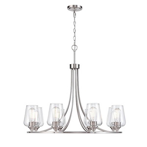 Ashford - 8 Light Chandelier-28 Inches Tall and 32 Inches Wide
