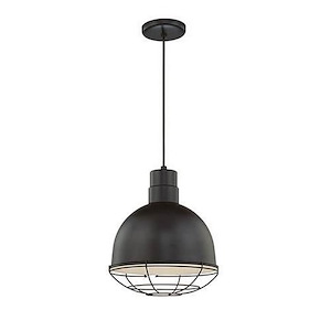 R Series - 1 Light Pendant-11.5 Inches Tall and 12 Inches Wide