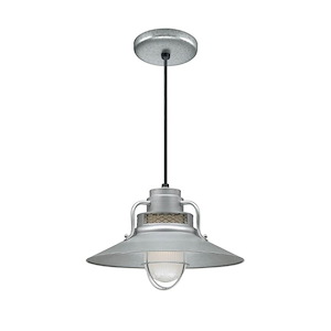 R Series - 1 Light Pendant-9.5 Inches Tall and 14 Inches Wide