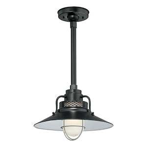 R Series - 1 Light Railroad Shade-9.5 Inches Tall and 14 Inches Wide